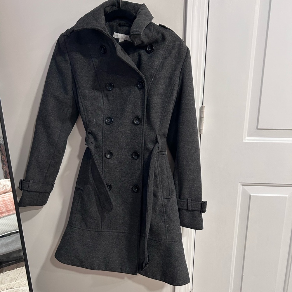 Women's Double-Breasted Gray Coat